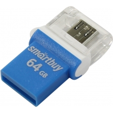 Флешка USB флэш-диск 64GB Smart Buy OTG POKO series  синий